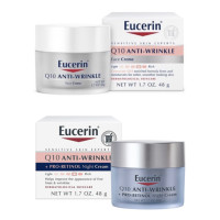 ราคา Eucerin Q10 Anti Wrinkle SET Day Cream 48g Night Cream 48g ยูเซอรีน คิวเท็น แอนตี้ ริงเคิล เซ็ทครีม ครีมกลางวัน ครีมกลางคืน (24665730491)