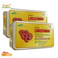 ราคา Linhzhimin หลินจือมิน 2x60เม็ด เห็ดหลินจือแดงสกัด (4708488596)