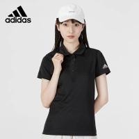 ราคา adidas adidas Solid Color Casual Golf Polo Shirt Women Tops เสื้อโปโลแขนสั้นสำหรับผู้หญิง แห้งไว (25966397900)