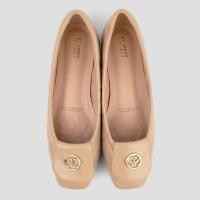 ราคา ST JAMES รองเท้าหนังPU รองเท้าส้นแบน ส้น 1 3 ซม รุ่น LIV สี BEIGE รองเท้า ผู้หญิง (126730464245)