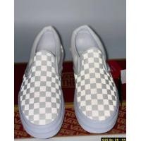 ราคา รองเท้าVan Slip On White Grey Reflective SIZE 36 44 รองเท้าผ้าใบแวน รองเท้าแบบสวมลายตาราง รองเท้าลำลอง สะท้องแสง สินค้าพร้อมส่ง (14221813139)