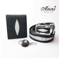 ราคา Stingray Leatherเข็มขัดหนังปลากระเบนแท้ มี 1 มุกเม็ดใหญ่พร้อมหัวมุก 1 5 นิ้ว กระเป๋าหนังปลากระเบน พวงกุญแจ รับประกันสินค้า ไม่แท้ยินดีคืนเงิน (3202908063)