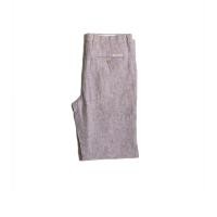 ราคา Hazard กางเกงทำงานขายาวลายทางไม่มีจีบ ผ้า Linen ลินิน สีครีม (20014342165)