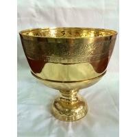 ราคา ขันน้ำมนต์ ขันน้ำพานรอง โถน้ำมนต์ ภาชนะสำหรับทำน้ำมนต์ เนื้อทองเหลือง มีหลายขนาดให้เลือก (24790864841)