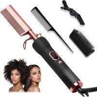ราคา Hot Comb for Wigs Human Hair with 12 Temp Settings110 240V Pressing CombsHeating Up to 450 Captive F Electric Hot Comb for Black Women Hair (25355429876)