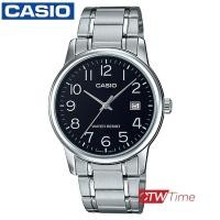 ราคา Casio Standard นาฬิกาข้อมือสุภาพบุรุษ สายแสตนเลส รุ่น MTP V002D 1BUDF สีดำ (190444360)