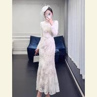 ราคา SHANGSHA ชุดเดรสลูกไม้สไตล์ฝรั่งเศส สีขาว (25424152313)