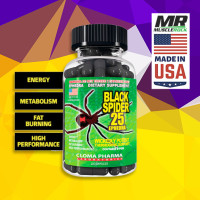 ราคา Cloma Pharma Laboratories Black Spider 25 100 แคปซูล ลดไขมัน เพิ่มพละกำลัง Fat Burner แฟตเบิร์น Pre Workout (15579417135)