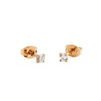 ราคา ของแท้ประกันศูนย์ New Daniel Wellington ต่างหู Mirelle Solitaire Stud Earring Rose Gold Silver (126226735300)