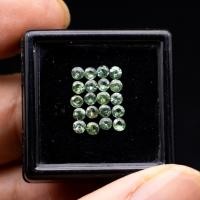 ราคา พลอยเขียวส่องจันทบุรี Green Sapphire น้ำหนัก 1 80 กะรัต ขนาด 2 มิล จำนวน 20 เม็ด พลอยแท้จากบ่อจันทบุรี (24186812328)