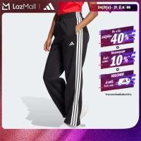 ราคา adidas Lifestyle Essentials 3 Stripes Open Hem Fleece Pants Women Black JE1300 (22779710197)