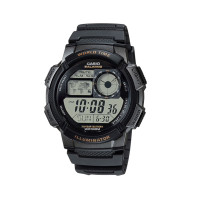 ราคา casio นาฬิกาข้อมือผู้ชาย สายยาง สีดำ กันน้ำได้ 100m AE1000 รุ่น AE 1000W 1A คาสิโอ้ AE 1000W สายยาง สีดำ watchestbkk คาสิโอ แท้ ของแท้100 ประกันศูนย์1ปี (1807132789)