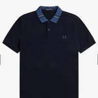 ราคา Fred Perry FP Mixel ใหม่ผู้ชายบางพอดีธุรกิจลำลองเสื้อโปโลแขนสั้น (23245420823)