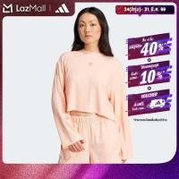 ราคา adidas ไลฟ์สไตล์ เสื้อยืดแขนยาวผ้าริบทรงกว้าง Essentials ผู้หญิง สีชมพู JD5122 (22819854231)
