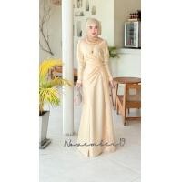 ราคา เดรสใส่ออกงาน ชุดอิสลาม เดรสมุสลิม รุ่นจินนี่เนื้อผ้าซาร่า เดรสใส่รายอ เดรสยาว ชุดนิกะห์ เดรสธีมเพือนเจ้าสาว (24912498555)