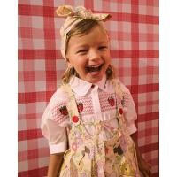 ราคา Lil Lapins White Strawberry Embroidered Smocked Short Sleeve Petite Shirt เสื้อเชิ้ตแขนสั้น 100 Cotton ปกคอเสื้อปักโลโก้ กลางอกสม็อกปักลายสตรอเบอรี่ (24516734525)