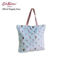 ราคา Cath Kidston กระเป๋าผู้หญิง Large Foldaway Tote ลาย Tokidoki Paper Dresses สี Blue (126640120872)