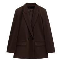 ราคา Zaraจักรพรรดิเสื้อแจ็คเก็ตเสื้อสูทตัวนอกทรงหลวมลำลองมีกระเป๋าสูททำงานสำหรับผู้หญิง2753032 (23284315980)