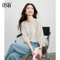 ราคา เสื้อเชิ้ตผ้าชีฟองลายจุดสไตล์วินเทจสำหรับผู้หญิง OSA เสื้อเชิ้ตแขนยาวบางสำหรับใส่ด้านในฤดูใบไม้ผลิ 2026 แฟชั่นผู้หญิง (25930886787)