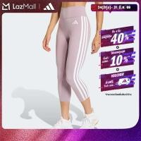 ราคา adidas Gym Training กางเกงรัดรูปออกกำลังกายสามส่วน Optime Essentials 3 Stripes ผู้หญิง สีม่วง KE9819 (26291914873)
