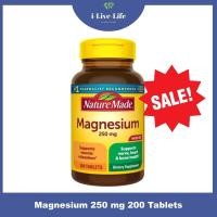 ราคา 25 Sale EXP 05 26 แมกนีเซียม Magnesium 250 mg 200 Tablets Nature Made (25748451802)