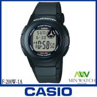 ราคา นาฬิกา รุ่น นาฬิกา Casio นาฬิกาข้อมือ นาฬิกาเด็ก รุ่นF 200W 1A F 200W 2A F 200W 2B F 200W 9A กันน้ำ100M แบตเตอรใช้งาน10 ปี ของแท้100 ประกันศูนย์ CASIO1 ปี จากร้าน MIN WATCH (1222498433)