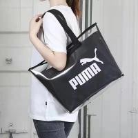 ราคา สินค้าใหม่เอี่ยม ของแท้ จัดส่งรวดเร็ว PUMA Tote bag Two piece set กระเป๋าสะพายไหล่โปร่งใส (25938166200)