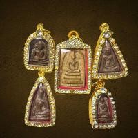 ราคา ชุดพระสมเด็จเบญจภาคีเนื้อผงใส่กรอบพร้อมตลับชุดเบญจภาคี (24573117653)