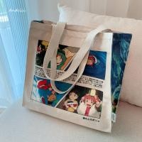 ราคา ANDCICI กระเป๋าผ้าแคนวาสตัวการ์ตูนปลา Ponyo และ Sosuke (26057952890)
