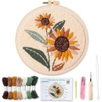 ราคา Myfelicity Punch Needle kitPunch Needle Embroidery Kit DIY Sunflower Design Starter Set with Threads Fabric Perfect for Handmade Crafts Home Decor (25319569563)