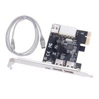 ราคา Highly Recommended br PCI E 1X 1394 4 Port DV HD Video Capture Card Firewire Card 800 400 200 100Mbps Supports Hot Swapping for Desktop (126372619121)