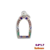 ราคา กรอบพระเงินแท้ 95 กรอบเงินหัวสิงห์ ลงยาเต็มหน้า ทรงพระนาคปรก ขนาดฐาน 0 9 สูง1 7 ซม (24234168123)