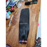 ราคา ผมแท้มือ 1ตัดสดไซร์28 100ช่อ 3มิล 1150บาท ยาวสายวัด50เซน (15814897287)