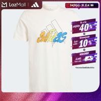 ราคา adidas Lifestyle Illustrated Badge Graphic Tee Men White IN6245 (24533116291)