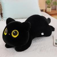 ราคา น่ารักจำลองท่านอนตุ๊กตาแมวตุ๊กตาตุ๊กตาแมวดำแมวสีเทาตุ๊กตาแถบยาวหมอนนอนบนเตียงขนาดใหญ่ (26253382530)