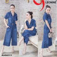 ราคา จั้มสูทยีนส์ Jumpsuit jeans เพลย์สูท ชุดเดรสกางเกงกางเกงยีนส์ Leonine AUG6311 (10540934535)
