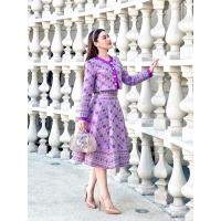 ราคา กระโปรงบานเอวสูง เฉพาะกระโปรง ผ้าไทย ผ้าไหมแกมฝ้าย สีม่วง มีไซส์ (21910764871)