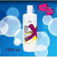 ราคา สูตรใหม่ Schwarzkopf Goodbye Yellow Shampoo 300 1000 ml แชมพูฆ่าเม็ดสีเหลือง แชมพูม่วง Good Bye Yellow (20572400221)