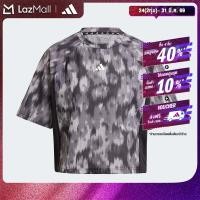ราคา adidas Gym Training Train Essentials Allover Print Flower Tie Dye Tee Women Black IK5464 (24520250640)