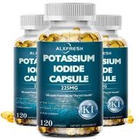 ราคา Potassium Iodide 225Mg 120แคปซูล Thyroid Health โพแทสเซียมไอโอดีนสําหรับไทรอยด์ การเผาผลาญ ฟังก์ชั่นความรู้ความเข้าใจ ภูมิคุ้มกัน อาหารเสริมเพื่อสุขภาพ (22909185915)