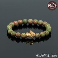 ราคา อาเป่า หินถูกหวย หินยูนาไคต์ Unakite ขนาด 8 มิล ประดับเบบี้ปี่เซียะ เงินแท้ 92 5 ชุปทอง ปี่เซี๊ยะเบบี้ ปี่เซียะเด็ก คัดหิน หินโชคดี กำไลหิน (1403740366)