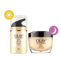 ราคา แพ็คคู่่สุดคุ้ม Olay Total Effects Day Night Cream โอเลย์ โททัล เอฟเฟ็คส์ 7 อิน 1 ครีม เดย์ ไนท์ (17205600066)