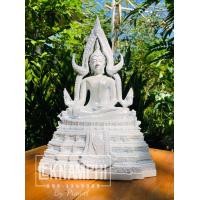 ราคา พระพุทธชินราชสีขาวมุก เนื้อเเร่เหล็กน้ำพี้ หน้าตัก 5 นิ้วฐาน 7 นิ้วสูง 12 นิ้ว (17358469304)