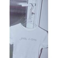 ราคา Yes I AM T shirt เสื้อยืดรีดเพชร (126433221008)