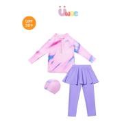 ราคา Uwae ชุดว่ายน้ำเด็กหญิงกันUV แขนขายาว พร้อมหมวก Galaxy Princess ชุดว่ายน้ำเด็ก รุ่นUV451 (25260117266)