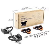 ราคา ROCKBROS Road Bicycle Cleats Pedal Bike Nylon SPD System Clipless Sealed Bearings Self locking Professional Lock Pedal Bike Parts (20598284856)