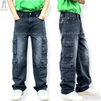 ราคา PANTSDEART กางเกงยีนส์คาร์โก้ทรงขากระบอก 8 กระเป๋า ฟอกสไตล์สตรีท มีไซส์ 26 36 (24708094401)