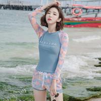 ราคา ชุดว่ายน้ำแขนยาว ชุดว่ายน้ำสตรี ชุดวายน้ำหญิง ชุดว่ายคนอ้วน ชุดว่ายน้ำกันuv M 3XL ชุดว่ายน้ำเกาหลี 2ชิ้นSwimwear พร้อมส่งจากไทย (11458714410)