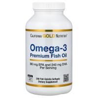 ราคา Japan and South Korea California Gold Nutrition 3 Premium Fish Oil 240 Fish Gelatin Softgels (126207022296)