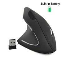ราคา Wireless Left Handed Vertical Mouse Rechargeable Ergonomic USB Optical Mouse 800 1200 1600 DPI 6D Gaming Computer Mice (17605791145)